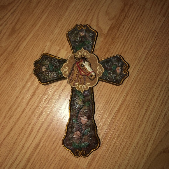 HORSE CROSS wall home decor western Christian - Picture 1 of 5